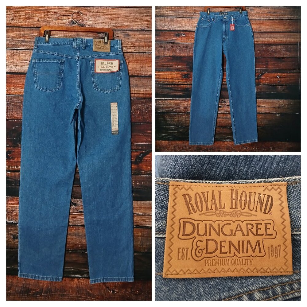 NWT Royal Hound Vintage Jeans 14 Hamilton Relaxed High Rise Taper Mom USA Made